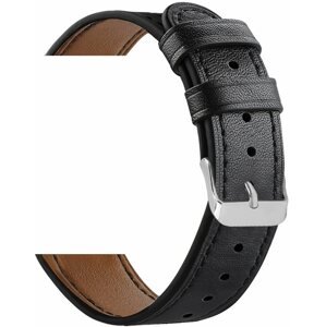 Szíj Eternico Leather Band universal Quick Release 20mm - fekete