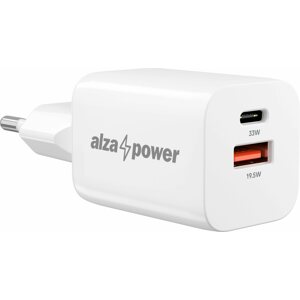 Töltő adapter AlzaPower A133 Fast Charge - 33W, fehér