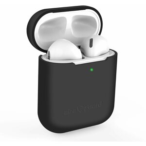Fülhallgató tok AlzaGuard Skinny Silicone Case az Airpods 1. és 2. generációjához, fekete