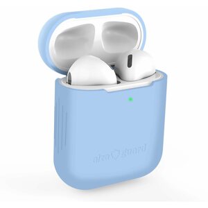 Fülhallgató tok AlzaGuard Skinny Silicone Case az Airpods 1. és 2. generációjához, kék