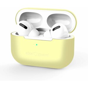 Fülhallgató tok AlzaGuard Skinny Silicone Case az Airpods Pro számára, sárga