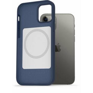 Telefon tok AlzaGuard iPhone 12 / 12 Pro Magsafe kék szilikon tok