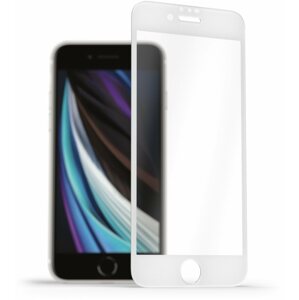 Üvegfólia AlzaGuard FullCover Glass Protector iPhone 7 / 8 / SE 2020 / SE 2022 2.5D üvegfólia - fehér