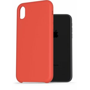 Telefon tok AlzaGuard Premium Liquid Silicone Case iPhone Xr piros tok
