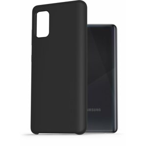 Telefon tok AlzaGuard Premium Liquid Silicone Case Samsung Galaxy A41 fekete tok