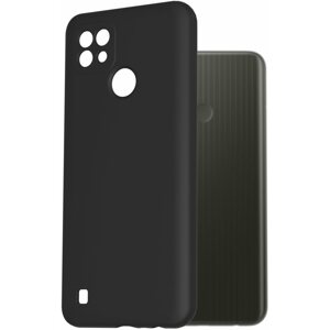 Telefon tok AlzaGuard Premium Liquid Silicone Case a Realme C25Y készülékhez - fekete