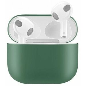 Fülhallgató tok Ahastyle szilikon tok az AirPods 3 számára zöld