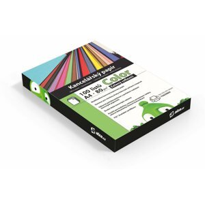 Irodai papír Alza Color A4 zöld fényvisszaverő 80g 100 lap