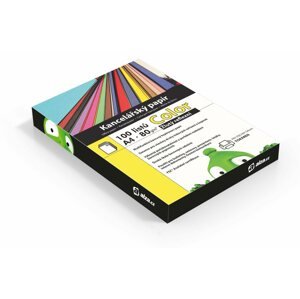 Irodai papír Alza Color A4 sárga fényvisszaverő 80g 100 lap