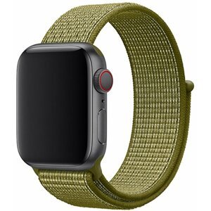 Szíj Eternico Airy Apple Watch 42mm / 44mm / 45mm - Green Fig and Brown edge