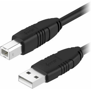 Adatkábel AlzaPower LinkCore USB-A to USB-B - 1m, fekete