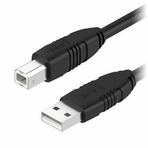 Adatkábel AlzaPower LinkCore USB-A to USB-B - 2m, fekete