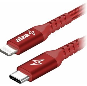 Adatkábel AlzaPower Alucore USB-C to Lightning MFi 2m, piros