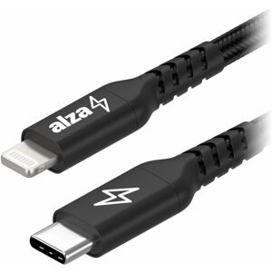Adatkábel AlzaPower AluCore USB-C to Lightning MFi 0,5m, fekete