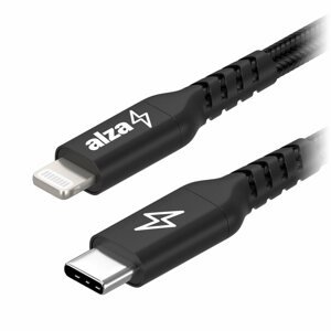 Adatkábel AlzaPower AluCore USB-C to Lightning MFi 1m, fekete