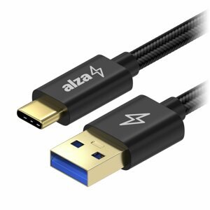 Adatkábel AlzaPower AluCore USB-C 3.2 Gen 1, 0,5m, fekete