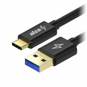 Adatkábel AlzaPower AluCore USB-C 3.2 Gen 1, 2m, fekete