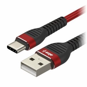 Adatkábel AlzaPower CompactCore USB-C 1m, piros