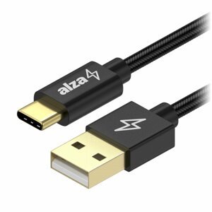 Adatkábel AlzaPower AluCore Charge 2.0 USB-C 0,5m, fekete
