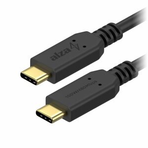 Adatkábel AlzaPower Core USB-C to USB-C 2.0, 5A, 100W, 2m, fekete