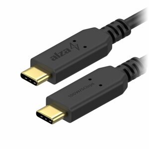 Adatkábel AlzaPower Core USB-C to USB-C 3.2 Gen 1, 5A, 100W, 0,5m, fekete
