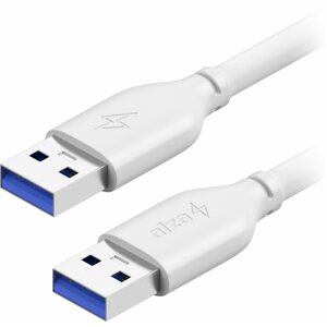 Adatkábel AlzaPower Core USB-A (M) to USB-A (M) 3.0, 0,5m, fehér