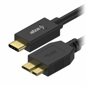 Adatkábel AlzaPower USB-C (M) to Micro USB-B 3.0 (M) 0,5m, fekete