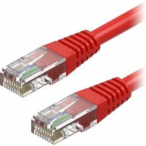 Hálózati kábel AlzaPower Patch CAT5E UTP 0,25m, piros