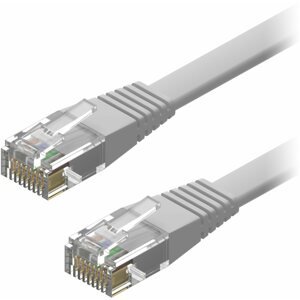 Hálózati kábel AlzaPower Patch CAT6 UTP Flat, 0,5m, szürke