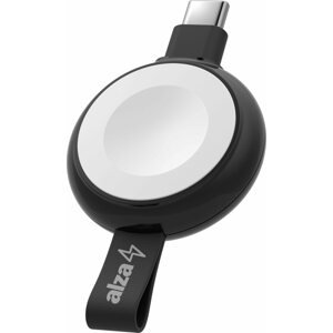 Vezeték nélküli töltő AlzaPower Wireless MFi Watch charger 120 USB-C - fekete