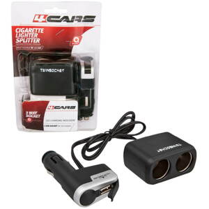 Autós adapter 4CARS Kombinált autós töltő a szivargyújtóba 12/24V S USB