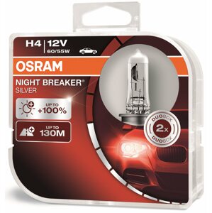 Autóizzó OSRAM H4 Night Breaker SILVER +100%, 2 db