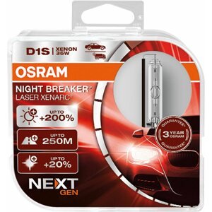 Xenon izzó Osram Xenarc D1S Night Breaker Laser Next. gen+200% Duo Box
