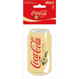 Autóillatosító Airpure Coca-Cola Függő illatosító, Coca Cola Vanilla illat - dobozos ital dizájn