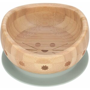 Gyerektányér Lässig Bowl Bamboo Wood Little Chums cat