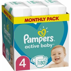 Eldobható pelenka PAMPERS Active Baby 4-es méret, Monthly Pack 180 db