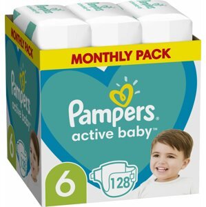 Eldobható pelenka PAMPERS Active Baby 6-os méret, Monthly Pack 128 db