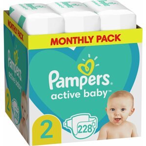 Eldobható pelenka PAMPERS Active Baby 2-es méret (228 db) 4-8 kg