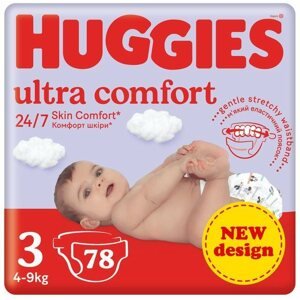 Eldobható pelenka HUGGIES Ultra Comfort Mega 3-mas méret (78 db)