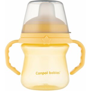 Tanulópohár Canpol babies FirstCup Pohár szilikon itatóval 150 ml, sárga