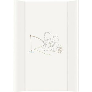 Pelenkázó alátét CEBA BABY Comfort Pelenkázó alátét kemény lappal 50 × 70 cm, Papa Bear fehér