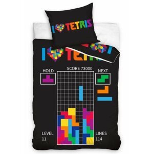 Ágynemű CARBOTEX kétoldalas Tetris Level 11, 140×200 cm