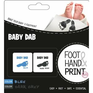 Lenyomatkészítő Baby Dab készlet gyerekeknek - kék, szürke