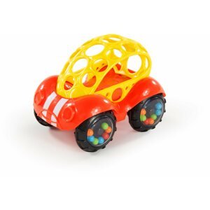 Játék autó Oball Rattle & Roll piros/sárga 3m+
