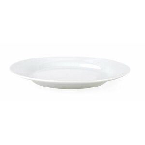 Tányérkészlet BASIC Porcelán desszertes tányér készlet, dekor nélküli, 19 cm, 6 db, fehér