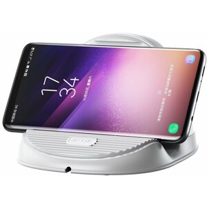 Vezeték nélküli töltő Baseus Silicone Horizontal Desktop Wireless Charger White