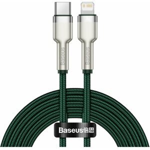 Adatkábel Baseus Cafule Series USB-C to Lightning PD 20W, 2m, zöld