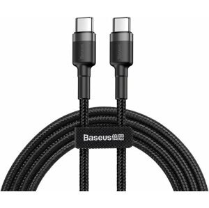 Adatkábel Baseus Cafule Series USB-C to USB-C PD2.0 60W, Flash, 2m, szürke - fekete
