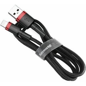 Adatkábel Baseus Cafule USB to Lightning 1,5A, 2m, piros - fekete