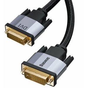 Videokábel Baseus Enjoyment Series DVI male / DVI male kábel kétirányú átvitelhez 1 m, szürke